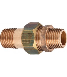 Raccord vissé pour tubes en bronze type 3334 à joint plat axa DN15 (1/2")