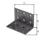 Lochplattenwinkel DURAVIS® 40 x 40 x 60 mm, Material: Stahl, sendzimirverzinkt, Oberfläche: schwarz-diamant