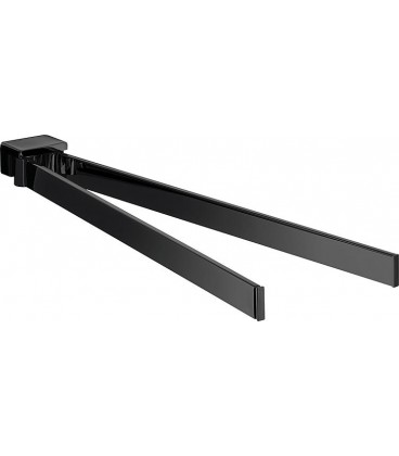 Porte-serviette emco loft, deux bras 410mm, noir