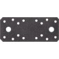 Raccord plat DURAVIS® 133 x 55 x 2,5 mm, matériau : Acier, galvanisé sendzimir, surface : noir-diamant