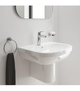 Mitigeur de lavabo Grohe Eurosmart M-Size, déport 121 mm, chromé, avec écoulement Push-Open