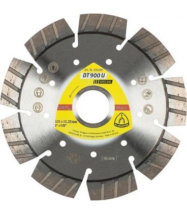 Disque diamant KLINGSPOR 125x22,23mm Standard Turbo 9 segments