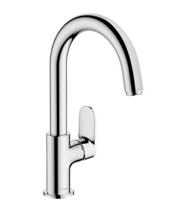 Mitigeur de lavabo Hansgrohe 210 Vernis Blend, déport 166 mm, chromé, col de cygne