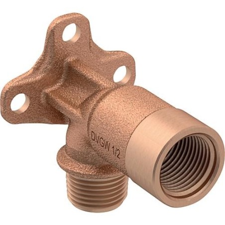 Cornière de raccordement 90° (IGxAG) DN15 (1/2") compatible MF L : 73 mm