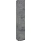 Armoire haute NOA, réversible, ciment, 300 x 1600 x 270 mm