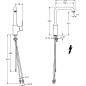 Mitigeur d'évier Hansaprimo ND tube CU chrome, bec orientable saillie 192 mm