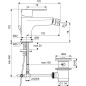 Mitigeur bidet Ideal Standard Cerafine O, saillie de 132 mm, chromé