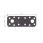 Raccord plat DURAVIS® 96 x 35 x 2,5 mm, matériau : Acier, galvanisé sendzimir, surface : noir-diamant