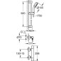 Kit de thermostatique de douche Grohe Grohtherm 800 C avec barre de douche 900 mm, douchette manuelle Ø 100