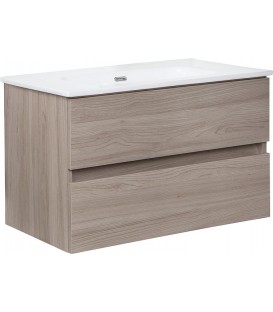 Kit meuble salle de bain Kora 2 tiroirs Nabucco chêne largeur 805 mm