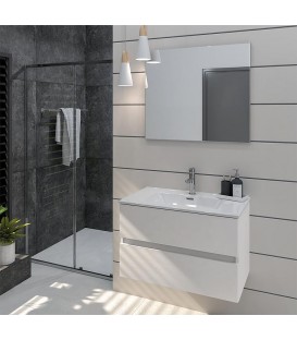 Kit meuble salle de bain Kora 2 tiroirs Nabucco chêne largeur 805 mm