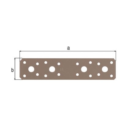 Raccord plat DURAVIS® 180 x 40 x 3,0 mm, matériau : Acier, galvanisé sendzimir, surface : beige nacré RAL 1035