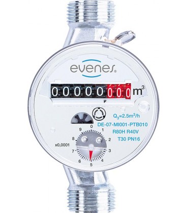 Compteur d eau froide EVENES Q3 2,5, DN15 1/2", B1 : 110mm cout de certification inclsu