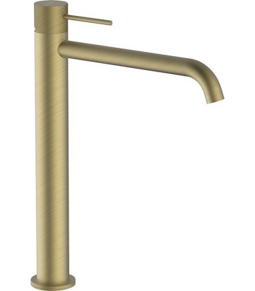 Mitigeur Comallo, modèle haut avec bonde de lavabo Soft Brass