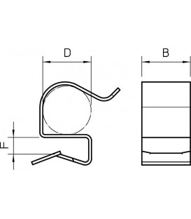 Attache de fixation, pour tubes, ouverte/latérale, BCC 2-4 D14, cond. 100