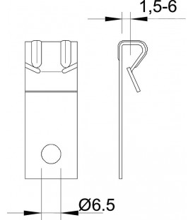 Attache de fixation, pour tubes, ouverte/latérale, BCC 2-4 D14, cond. 100