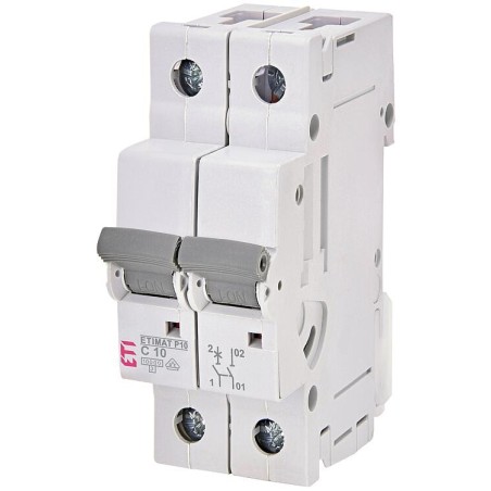 ETI Disjoncteur de protection de circuit ETIMAT P10 1-pôle + N, 10kA, C10, REG