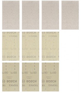 Set d´abrasifs réticulés BOSCH® EXPERT M480 80 x 133 mm, grain 4x 80, 3x120, 3x180, 10 pièces