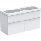 Meuble sous-vasque-vasque céramique iCon 1200x705x485 mm blanc mat