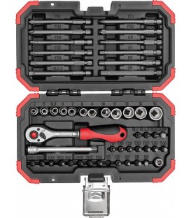 Jeu d'embouts GEDORE red 51 pièces 1/4" R33003051, avec coffret de transport