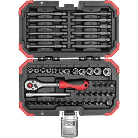 Jeu d'embouts GEDORE red 51 pièces 1/4" R33003051, avec coffret de transport