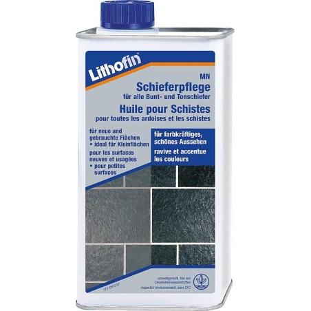 Produit d’entretien des ardoises LITHOFIN MN, flacon de 1 l