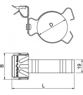 Attache de fixation, pour tubes, fermée/latérale, BCHPC 14-20 D40, cond. 50