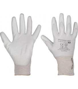 Gants de montage SPUN BASIC PE gris taille M