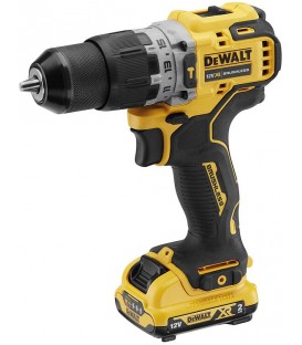 Perceuse-visseuse à percussion sans fil 12V DeWALT DCD706D2-QW avec 2x 2,0 Ah batteries et chargeur