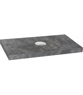 Console Blata aspect ciment avec trou pour vasque avec support 900x56x510 mm