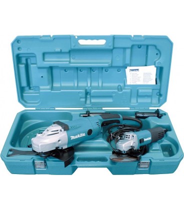 Kit Meuleuse d'angle MAKITA 840 & 2200 Watt, Ø 125 & 230mm dans une mallette DK0052G