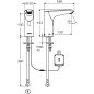 SCHELL Robinet de lavaboe électronique XERIS E HD-K, eau froide, fonctionnement sur piles, chrome