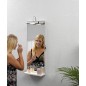Miroir avec éclairage + tablette anthracite mat 350x900mm