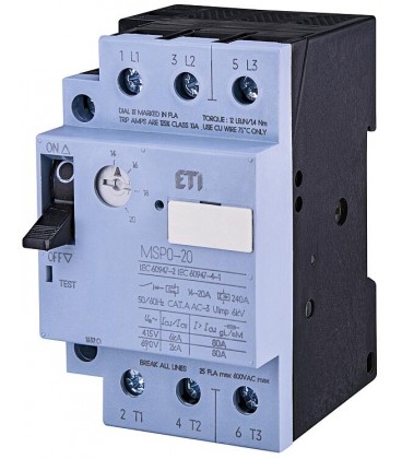 Disjoncteur moteur ETI MSP0-20, REG