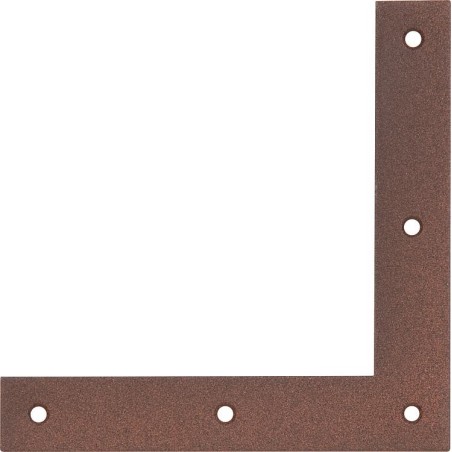 Équerre d´angle DURAVIS® 120 x 120 x 20 mm, matériau : Acier, galvanisé sendzimir, surface : brun rouille