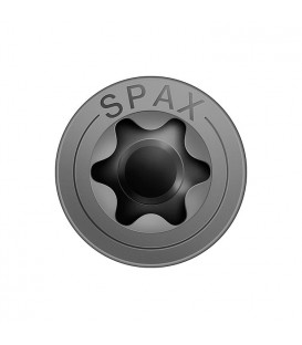 Vis à tête fraisée SPAX®, noir galvanisé, filetage complet, 4x16mm, UE:200