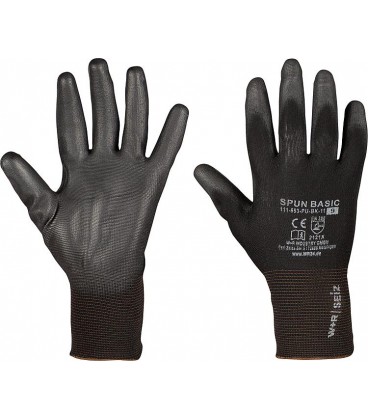 Gants de montage SPUN BASIC PE noir taille L