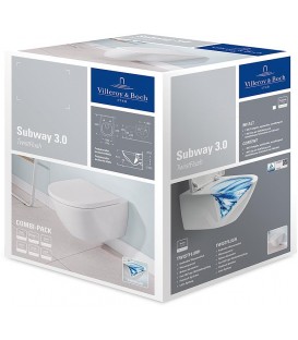 Combi-Pack Villeroy & Boch Subway 3.0 sans rebord, Softclose blanc