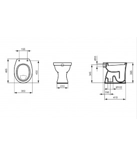 WC Eurovit  sortie verticale