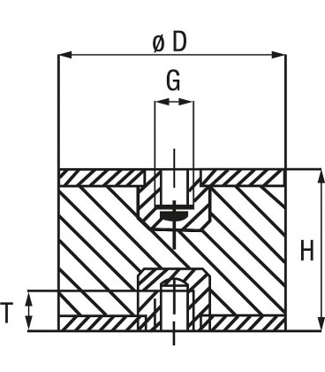 Plot antivibratile en caoutchouc type C