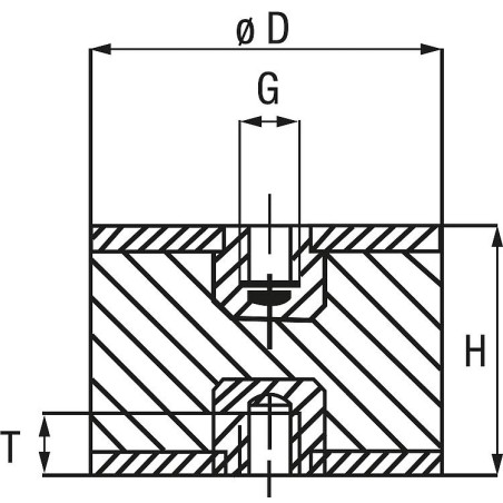 Plot antivibratile en caoutchouc type C