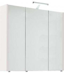 Armoire à glace avec éclairage blanc brillant 3 portes 850x750x188mm