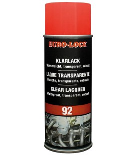 Vernis transparent EURO-LOCK LOS 92, aérosol 400 ml