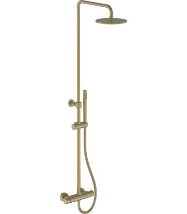 Colonne de douche Comallo avec thermostat Soft Brass