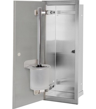 Niche à encastrer pour WC acier inoxydable à carreler Flat 450 1 porte à gauche