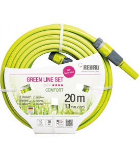 Kit de tuyau d'arrosage Green Line 13 mm 1/2" 20m avec raccord