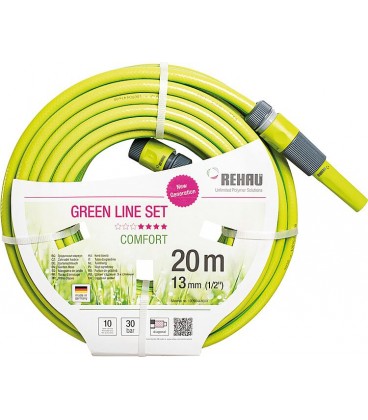 Kit de tuyau d'arrosage Green Line 13 mm 1/2" 20m avec raccord