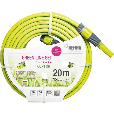 Kit de tuyau d'arrosage Green Line 13 mm 1/2" 20m avec raccord