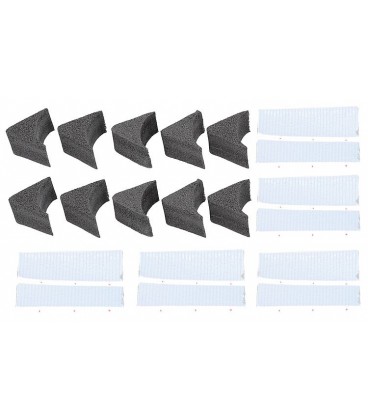 Set d'extension d'angle pour douches et baignoires 10 pièces