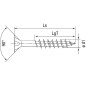 Vis à tête fraisée inox A2 filetage partiel T-Star Plus Ø 8,0x240 mm, UE 50 pieces